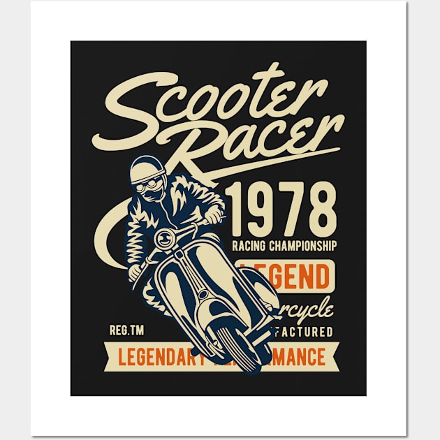 Scooter Racer Wall Art by PaunLiviu